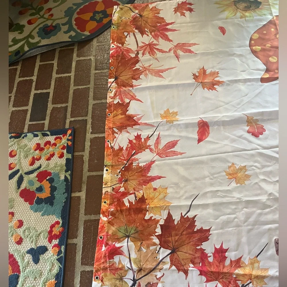 Fall & Gnome Themed Shower Curtain
